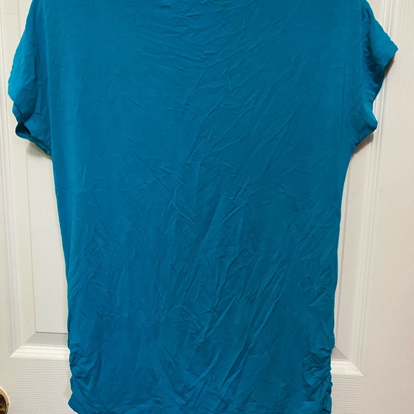 10/$10   Turquoise Blue Embellished Tee S - Picture 2 of 2